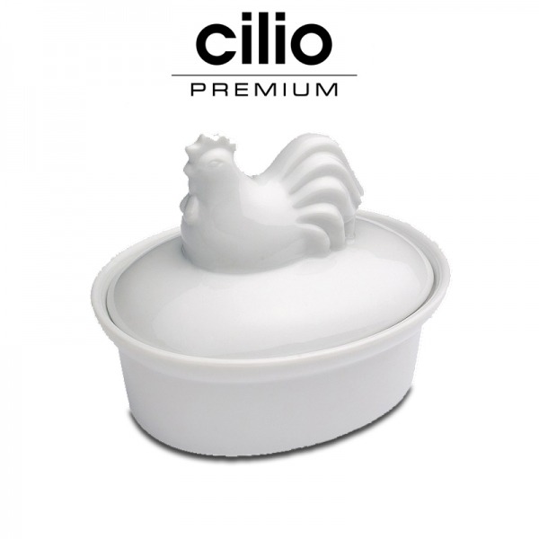 Pástétomos porcelán tál tyúkos fedővel